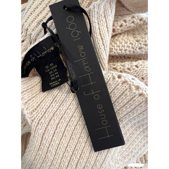 House of Harlow 1960 Revolve Crochet Ribbed Knit Cropped Top Skirt Set M - Picture 6 of 7